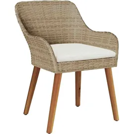 vidaXL Garten Essgruppe 5-tlg. Beige