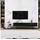 stilvora Lowboard 170x38x36 cm Schwarz/Glas