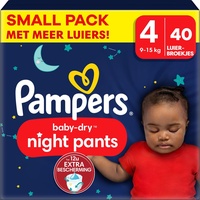 Pampers - Baby Dry Night Pants - Größe 4 - Small Pack - 40 Stück - 9/15 KG