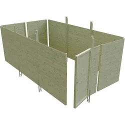 Carport-Geräteraum SKANHOLZ "Abstellraum C6", grün, Holz, Gerätehäuser, aus Profilschalung