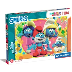Clementoni 25733 - 104 Teile Puzzle - Supercolor - Die Schlümpfe