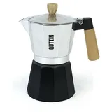 Quttin Italienische Kaffeemaschine Quttin Holz Aluminium 6 Tassen