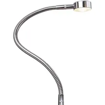 Kalb Material Für Möbel LED Bettleuchte Leseleuchte Bettlampe Flexleuchte chrom silbergrau Touch Schalt, Farbe:verchromt, Größe:1er Set