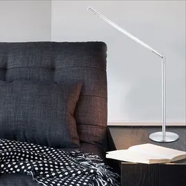 GLOBO Tischleuchte Nickel-matt H 80 cm