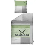 Sansibar Satin (BL 155x220 cm - grün - BL 155x220 cm)