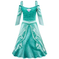 Lito Angels Meerjungfrau Prinzessin Arielle Kostüm Kleid Verkleidung für Mädchen Kinder, Größe 3-4 Jahre 104, Grün