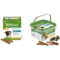 WHIMZEES Stix, natürliche, getreidefreie Zahnpflegesnacks (30 Stück), Größe M & Gemischte Vielfaltsbox, natürliche, getreidefreie Zahnpflegesnacks, Kaustangen für mittelgroße Hunde, 28 Stück