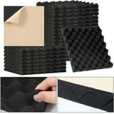 Vingo - Akustikschaumstoff Akustikpaneele, 24er-Set, 30x30x2.5cm, Wellenmuster schalldichte Wandpaneele, Akustikplatten, Akustikschaumstoff-Matten
