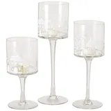 Boltze Windlicht Nordy Glas Weiß