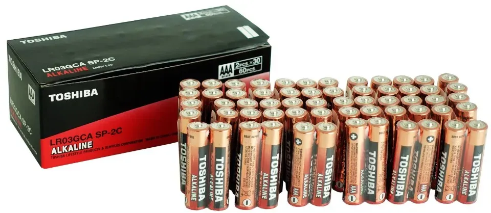 60 x alkaline Batterien AAA TOSHIBA Micro Batterie 1,5V R3 4953