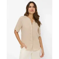 Brax Kurzarmbluse BRAX "Style VERI", Damen, Gr. 46, braun,
