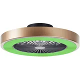 Brilliant Slimline 49 cm Deckenventilator Gold/Schwarz