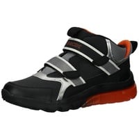 GEOX J CIBERDRON Boy Sneaker, Black/ORANGE