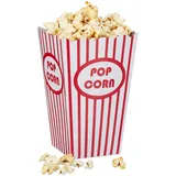 Relaxdays 49 Tlg. Popcorn Set, Popcorn Maker Silikon Rot, Popcorntüten, Zubereitung In Der Mikrowelle, Popcorn Popper Bpa-frei