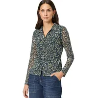 Zero Langarmshirt mit Knopfleiste in BlackBlue | Gr.: 36