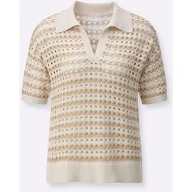 CREATION L Strickpullover gemustert Beige 38