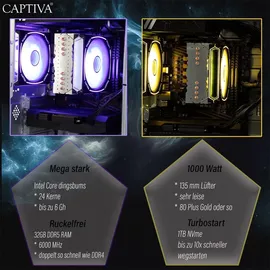 CAPTIVA R92-764 Gaming-PC Ryzen 7 5700X 4,6 GHz 32 GB RAM 1 TB SSD GeForce RTX 5060