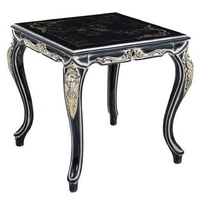 Casa Padrino Beistelltisch Luxus Barock Beistelltisch Schwarz / Gold - Handgefertigter Tisch im Barockstil - Barock Möbel - Edel & Prunkvoll