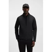 Boss Green Sweatjacke FZ Urban Tech mit dekorativen reflektierenden Details schwarz L (50)
