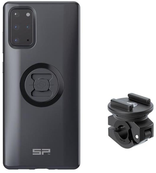 SP Connect Complete Pack Motorfiets Bundel Gemonteerd op achteruitkijkspiegel - Samsung S20 +