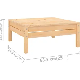 vidaXL 13-tlg. Garten-Lounge-Set Massivholz Kiefer