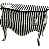 Casa Padrino Barock Kommode 120 cm Schwarz / Weiß