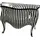 Casa Padrino Barock Kommode 120 cm Schwarz / Weiß