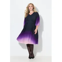 MIAMODA Plissee-Midikleid A-Linie Schwarz 46