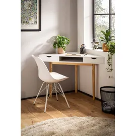 Epcom Eckschreibtisch Kiefer lackiert / Weiß