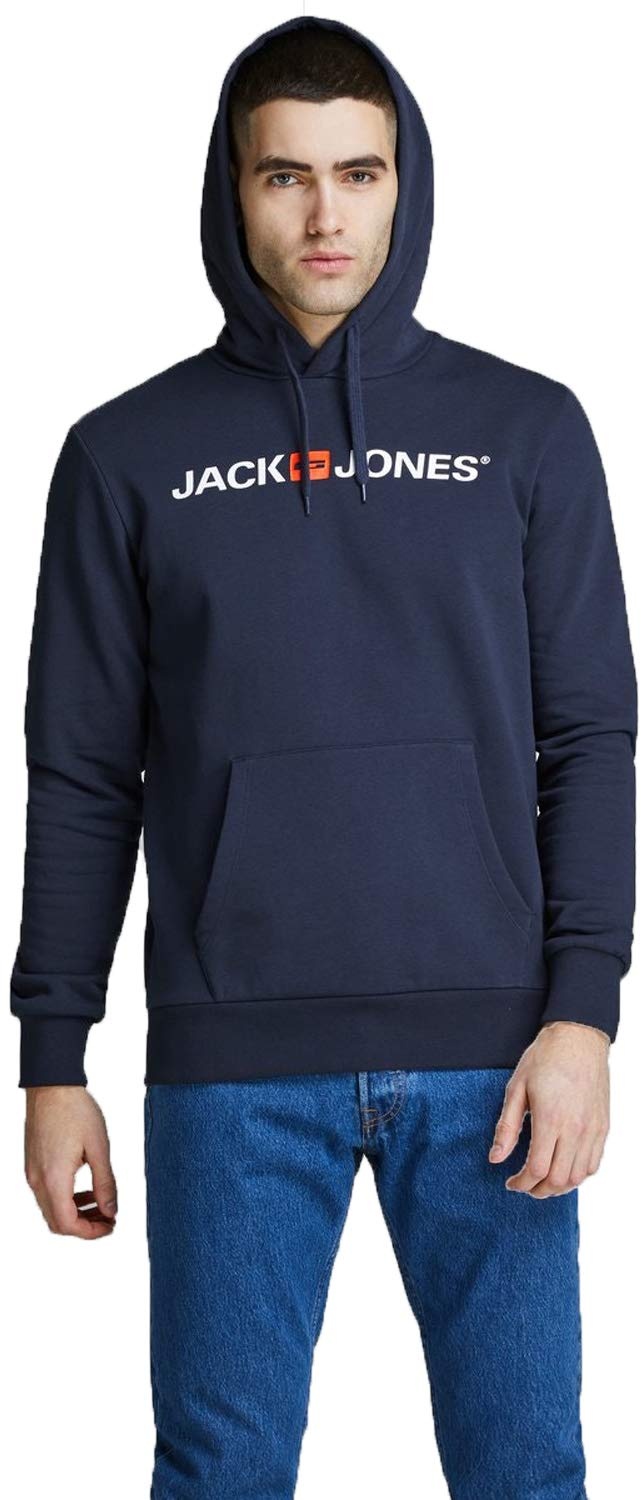 JACK & JONES Herren Old Logo Baumwollmischung Hoody - Marine Blazer - M