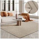 the carpet Teppich »Premium Wool«, rechteckig, Wool Handweb-Teppich Naturfaser Wollteppich beige