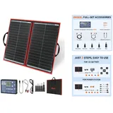 Faltbares Solarpanel 100W Monokristallin USB 2 Ausgang PV Kabel
