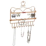Relaxdays Wand Schmuckhalter Braun