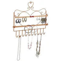 Relaxdays Wand Schmuckhalter Braun