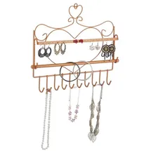 Relaxdays Wand Schmuckhalter Braun