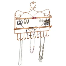 Relaxdays Wand Schmuckhalter Braun