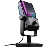 Cherry XTRFY NGALE R, Premium-USB-Mikrofon für Aufnahmen, Gaming & Streaming, Cardioid, Plug & Play, Low-Cut-Filter, RGB-Beleuchtung, Retro-Design, Schwarz