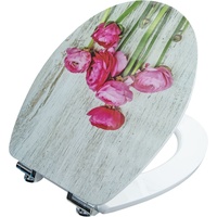 Cornat WC-Sitz / Toilettendeckel mit AbsenkautomatikNachbildung Blumengruß
