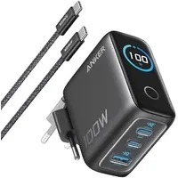 Anker 100W USB C Ladegerät, Smart Ladegerät, kompaktes 3-Port GaN Netzteil