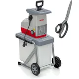Ikra mogatec IKRA Elektro Gartenhäcksler Walzenhäcksler ILH 3000 A, starke 3.000W, Aststärke bis 44mm, inkl. Schere