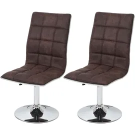 MCW Esszimmerstuhl MCW-C41 Stoff vintage dunkelbraun 2er Set