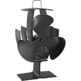 Wiltec Kaminofenventilator mit 3 Blättern 60 bis 350°C, Ofenventilator ohne Strom, Kaminventilator für eine effiziente und umweltfreundliche