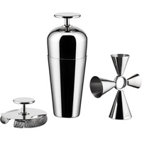 Alessi The Tending Box GIA26SET – Cocktail-Set mit Parisienne Shaker, Double Bar Sieb, Quadri Combo Jigger, aus Edelstahl