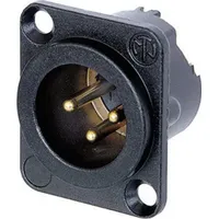 Neutrik NC3MD-LX-B XLR-Steckverbinder Flanschstecker, Kontakte gerade Polzahl: 3 Schwarz