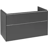 Villeroy & Boch Subway 3.0 Waschtischunterschrank C570L0VR 97,3x57,6x47,8cm, mit LED/Griff Aluminium glänzend, graphite