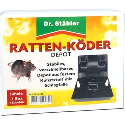 Silberkraft Effektives Rattenköder-Depot mit Schlagfalle 1 St