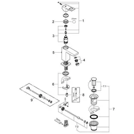 Grohe Eurocube Einhandmischer Hard Graphite