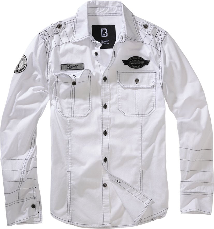 Brandit Luis Vintage, chemise - Blanc - L