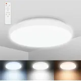 B.K.Licht CCT-LED Bad-Deckenleuchte,weiß,IP44, LED/12W
