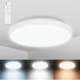 B.K.Licht CCT-LED Bad-Deckenleuchte,weiß,IP44, LED/12W